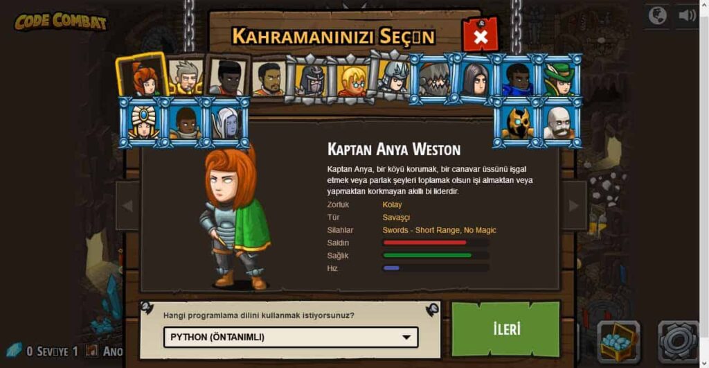 CodeCombat Kahraman