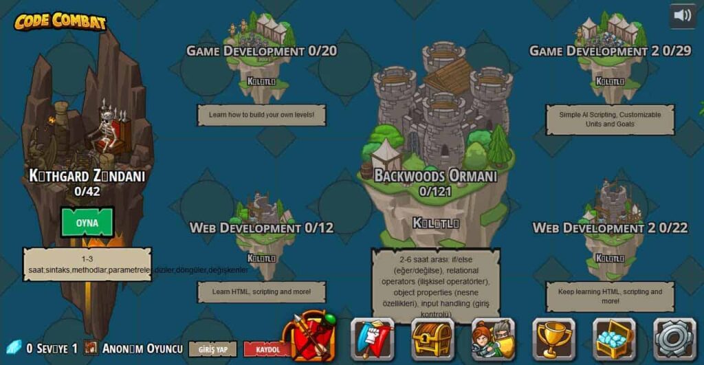 CodeCombat Seviye