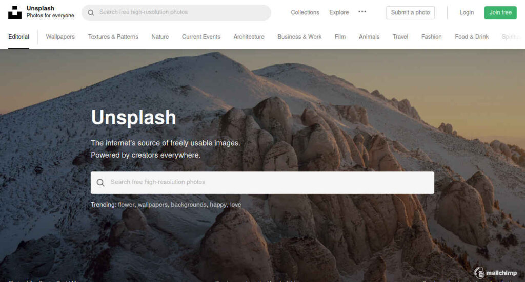 Ücretsiz En İyi Stok Fotoğraf Siteleri 4 Unsplash