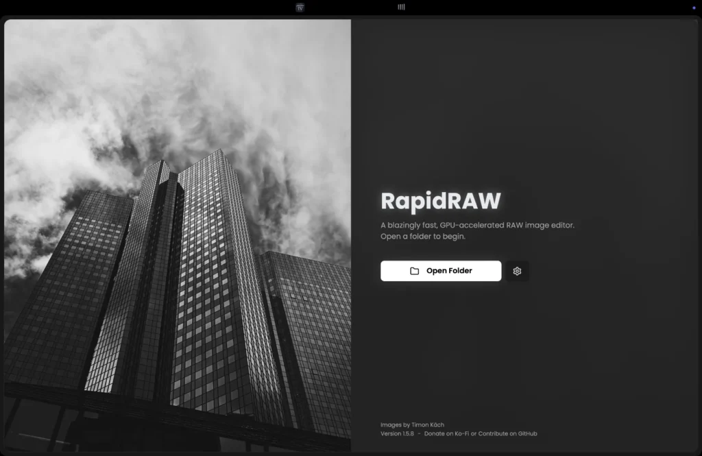 RapidRAW - Ücretsiz, Hızlı ve Hafif Adobe Lightroom Alternatifi 1 RapidRAW 01